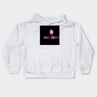 Kale sucks neon sign Kids Hoodie